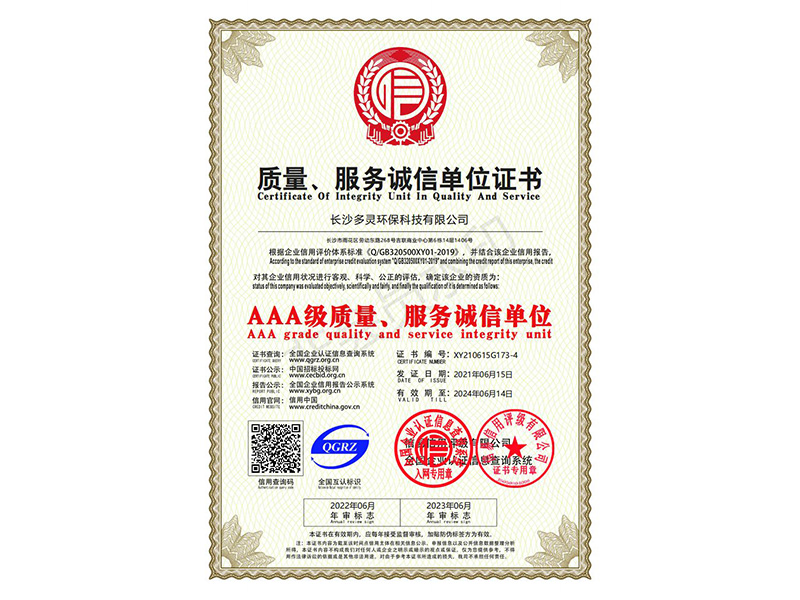 質(zhì)量、服務(wù)誠(chéng)信單位